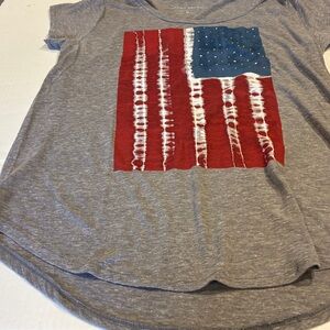 Lucky Brand Gray American Flag New Without Tags Very Soft
